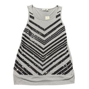 CATO Gray Black Sequin Tank Top New with Tags Size Large Party Cocktail